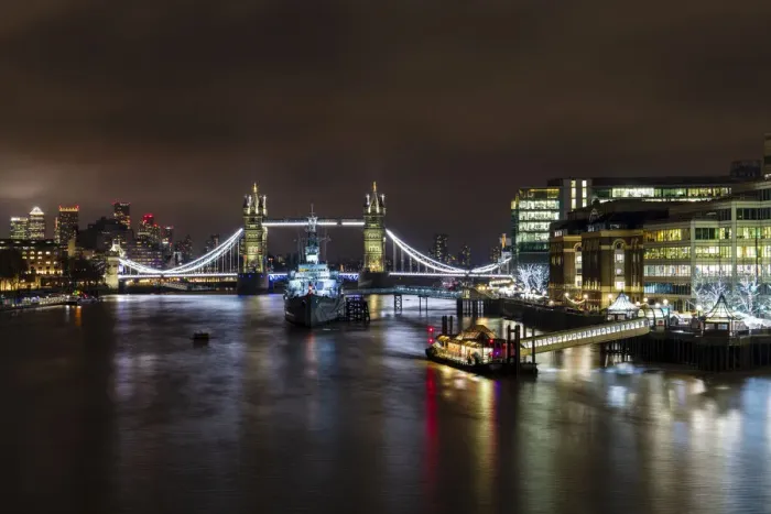 Framed Print : Tower Bridge and HMS Belfast on River Thames at night, London, England, United Kingdom, Europe Framed Print : Tower Bridge and HMS Belfast on River Thames at night, London, England, United Kingdom, Europe