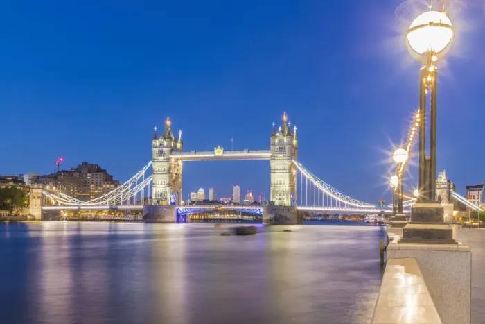 Framed Print : Tower Bridge and River Thames at night, London, England, United Kingdom, Europe