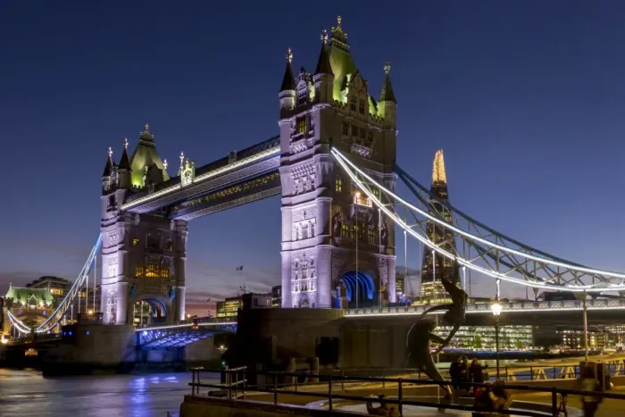 Framed Print : Tower Bridge and The Shard at dusk, London, England, United Kingdom, Europe Framed Print : Tower Bridge and The Shard at dusk, London, England, United Kingdom, Europe