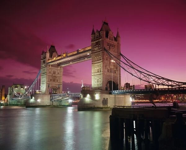 Tower Bridge and Thames River, London, England, UK, Europe