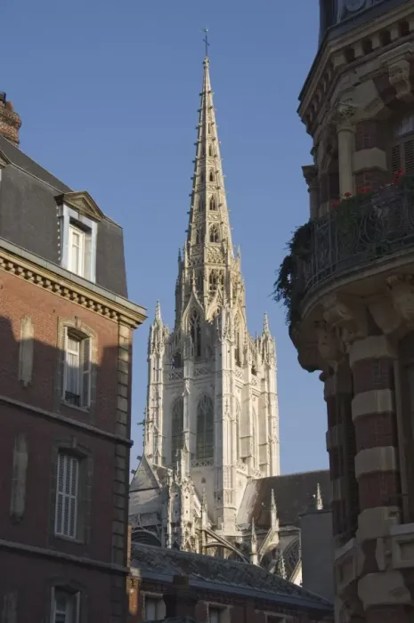 Framed Print : The tower and cast iron spire of 1876 of the Cathedrale Notre Dame, Rouen Framed Print : The tower and cast iron spire of 1876 of the Cathedrale Notre Dame, Rouen