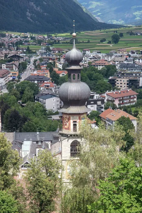 Framed Print : Tower of Church of Santa Katerina, Bruneck, Sudtirol (South Tyrol) (Province of Bolzano), Italy, Europe Framed Print : Tower of Church of Santa Katerina, Bruneck, Sudtirol (South Tyrol) (Province of Bolzano), Italy, Europe