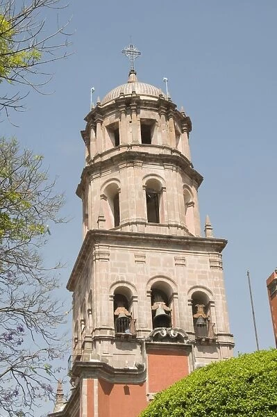 Tower of the convent church of San Francisco, Santiago de Queretaro (Queretaro)