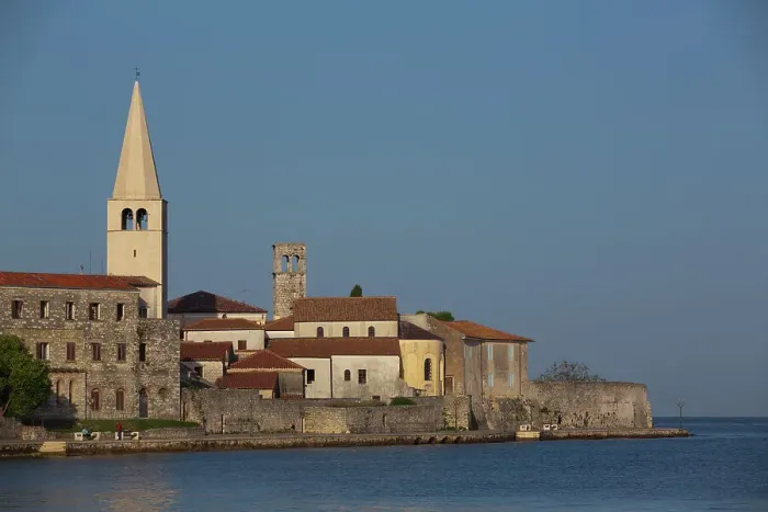 Framed Print : Tower of Euphrasian Bascilica, UNESCO World Heritage Site, Old Town, Porec, Croatia, Europe