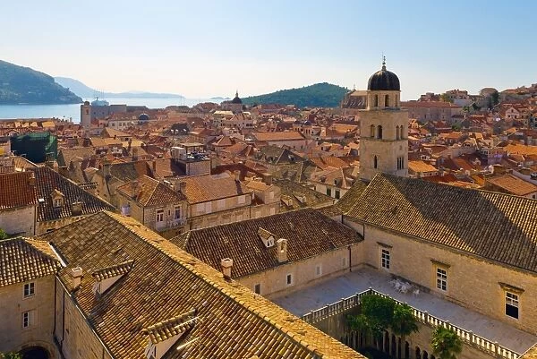 The Tower of the Franciscan Monastery, Old Town (Stari Grad), UNESCO World Heritage Site, Dubrovnik, Dalmatia, Croatia, Europe