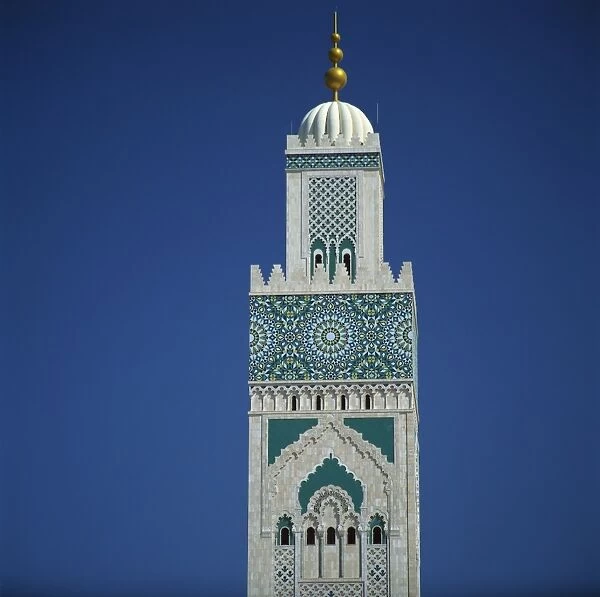 The tower of the Hassan II Mosque