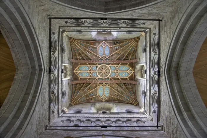 Framed Print : Tower lantern ceiling, St. Davids Cathedral, Pembrokeshire National Park Framed Print : Tower lantern ceiling, St. Davids Cathedral, Pembrokeshire National Park