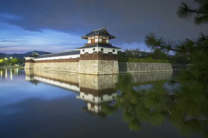Framed Print : Tower and moat of Hiroshima castle at dusk, Hiroshima, Hiroshima Prefecture, Japan, Asia Framed Print : Tower and moat of Hiroshima castle at dusk, Hiroshima, Hiroshima Prefecture, Japan, Asia