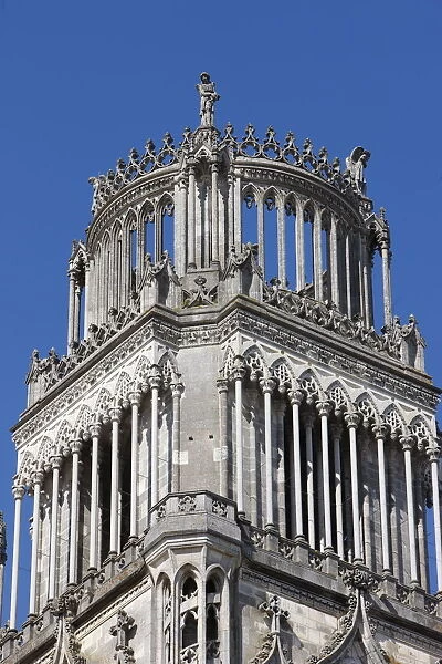 Tower of Sainte-Croix (Holy Cross) cathedral, Orleans, Loiret, France, Europe