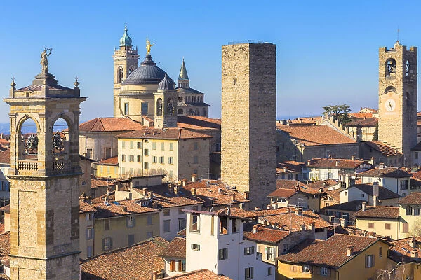 Tower of San Pangrazio, Torre del Gombito, Sant Alessandro Cathedral (Duomo) and Civic Tower