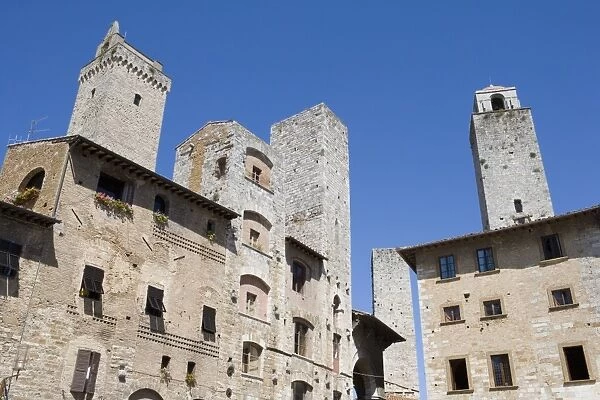 Towers in San Gimignano, UNESCO World Heritage Site, Tuscany, Italy, Europe