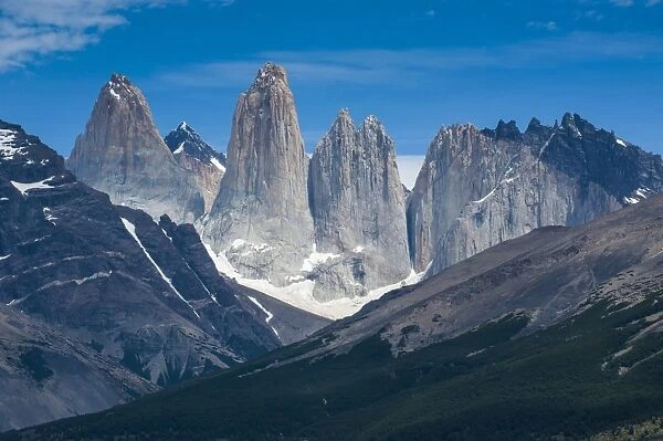 The towers of the Torres del Paine National Park, Patagonia, Chile, South America