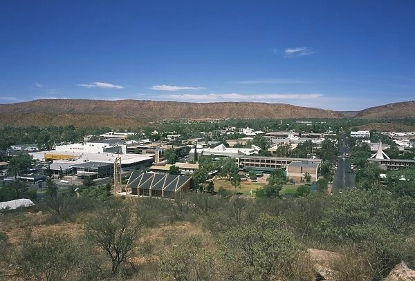 The town of Alice Springs, viewed from Anzac Hill, Northern Territory, Australia, Pacific