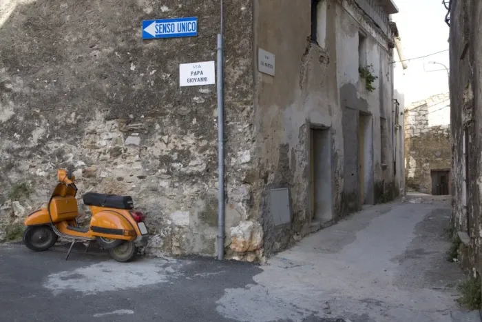 Framed Print : The town of Baunei, Sardinia, Italy, Europe