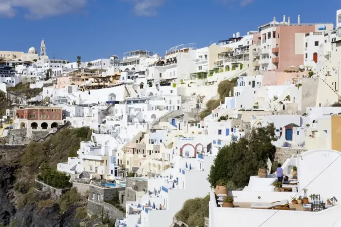 Framed Print : Town of Fira, Santorini Island, Cyclades, Greek Islands, Greece, Europe Framed Print : Town of Fira, Santorini Island, Cyclades, Greek Islands, Greece, Europe
