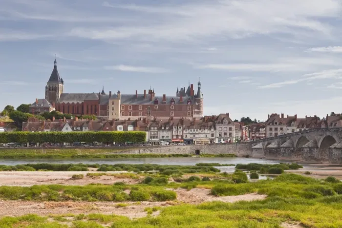 Framed Print : The town of Gien in front of the River Loire, Loiret, Centre, France, Europe Framed Print : The town of Gien in front of the River Loire, Loiret, Centre, France, Europe