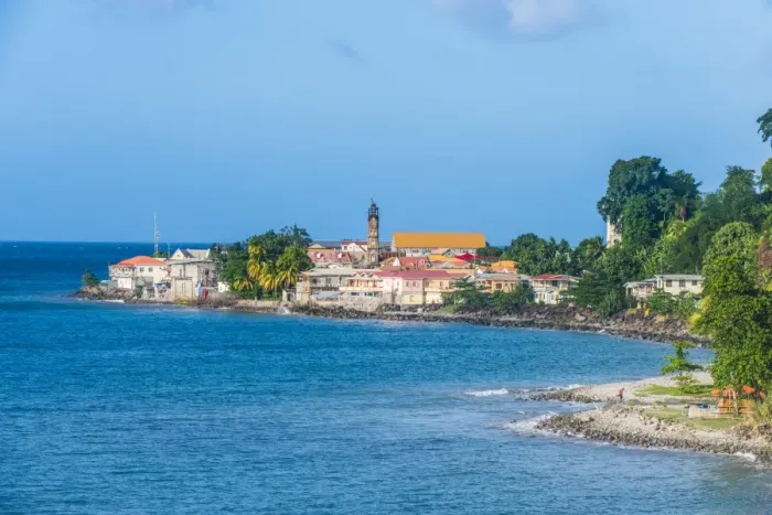 Framed Print : The town of Gouyave, Grenada, Windward Islands, West Indies, Caribbean, Central America Framed Print : The town of Gouyave, Grenada, Windward Islands, West Indies, Caribbean, Central America