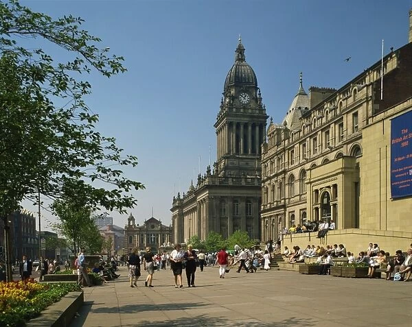 Town Hall and Art Gallery, Leeds, Yorkshire, England, United Kingdom, Europe