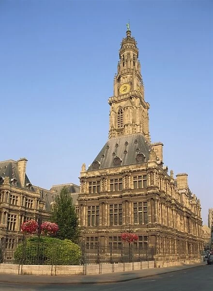 The town hall and belfry in the town of Arras in the Artois region, Nord Pas de Calais