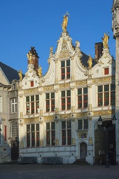 Part of the Town Hall, Bruges, UNESCO World Heritage Site, Belgium, Europe