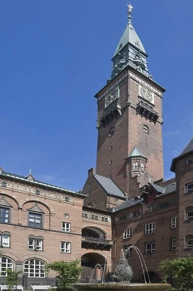 Town Hall inner precinct, Copenhagen, Denmark, Scandinavia, Europe