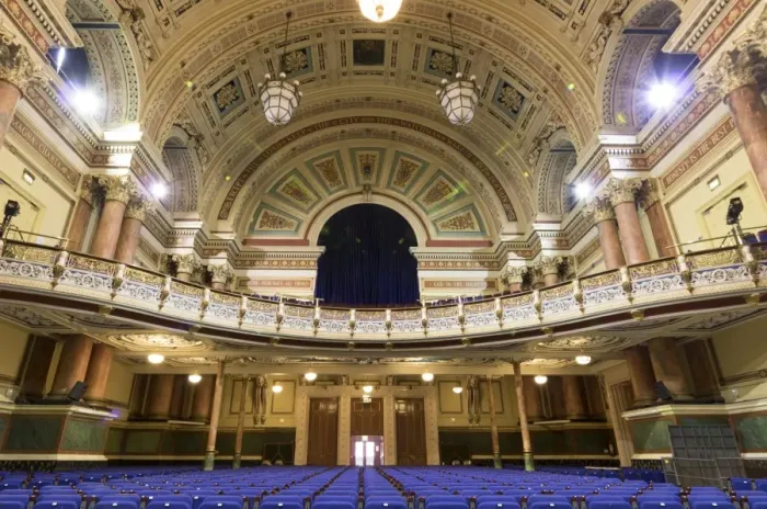 Framed Print : Town Hall interior, Leeds, West Yorkshire, Yorkshire, England, United Kingdom, Europe