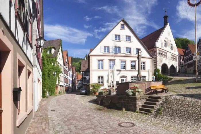 Framed Print : Town Hall and Market Place, Schiltach, Black Forest, Baden Wurttemberg, Germany, Europe Framed Print : Town Hall and Market Place, Schiltach, Black Forest, Baden Wurttemberg, Germany, Europe