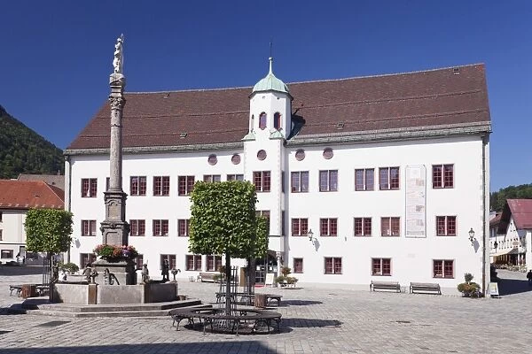 Town hall at the marketplace, Immenstadt, Allgau, Bavaria, Germany, Europe