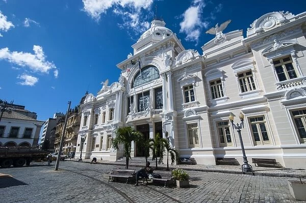 Town hall in the Pelourinho, UNESCO World Heritage Site, Salvador da Bahia, Bahia, Brazil, South America