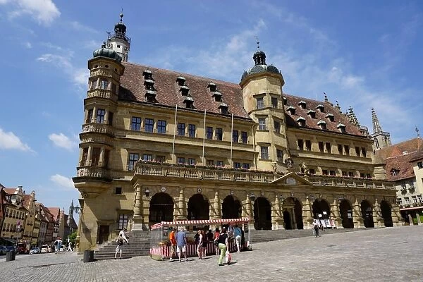 The town hall, Rothenburg ob der Tauber, Romantic Road, Franconia, Bavaria, Germany, Europe