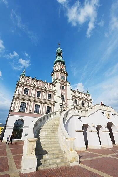 Town Hall, Rynek Wielki, Old Town Square, UNESCO World Heritage Site, Zamosc, Poland, Europe