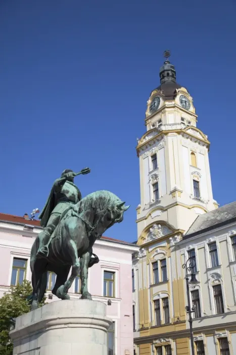 Framed Print : Town Hall and statue of Janos Hunyadi, Pecs, Southern Transdanubia, Hungary, Europe Framed Print : Town Hall and statue of Janos Hunyadi, Pecs, Southern Transdanubia, Hungary, Europe