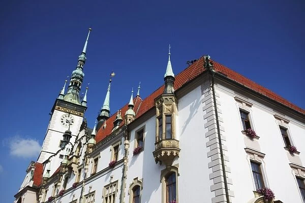 Town Hall in Upper Square (Horni Namesti), Olomouc, Moravia, Czech Republic, Europe