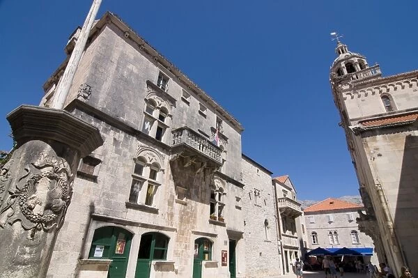 The town of Korcula on the island of Korcula, Croatia, Europe