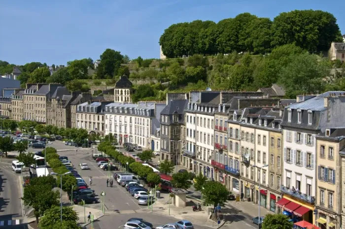Framed Print : Down town, Morlaix, Finistere, Brittany, France, Europe Framed Print : Down town, Morlaix, Finistere, Brittany, France, Europe