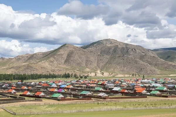 The town of Orgil, Jargalant district, Hovsgol province, Mongolia, Central Asia, Asia
