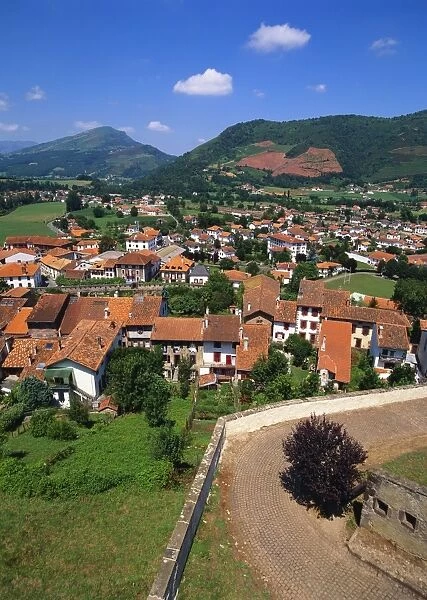 Town in the Pays Basque, Pyrenees Atlantiques, Aquitaine, France