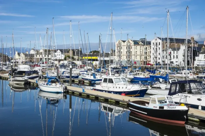 Framed Print : The town of Peel with its picturesque harbour, Peel, Isle of Man, United Kingdom, Europe Framed Print : The town of Peel with its picturesque harbour, Peel, Isle of Man, United Kingdom, Europe