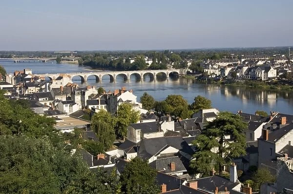 The town of Saumur on the River Loire, Maine-et-Loire, Pays de la Loire, France, Europe