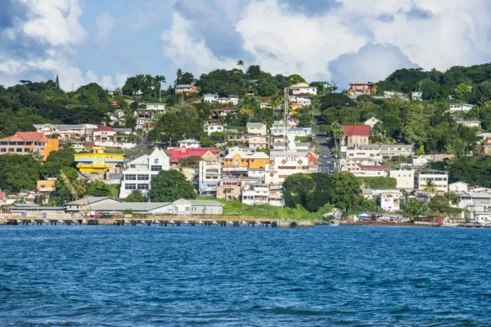 Framed Print : The town of Scarborough, Tobago, Trinidad and Tobago, West Indies, Caribbean, Central America Framed Print : The town of Scarborough, Tobago, Trinidad and Tobago, West Indies, Caribbean, Central America