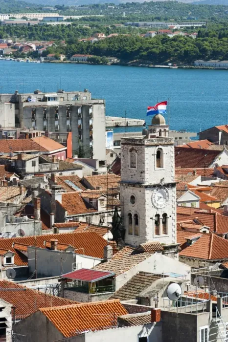 Framed Print : Town of Sibenik, Dalmatia region, Croatia, Europe Framed Print : Town of Sibenik, Dalmatia region, Croatia, Europe