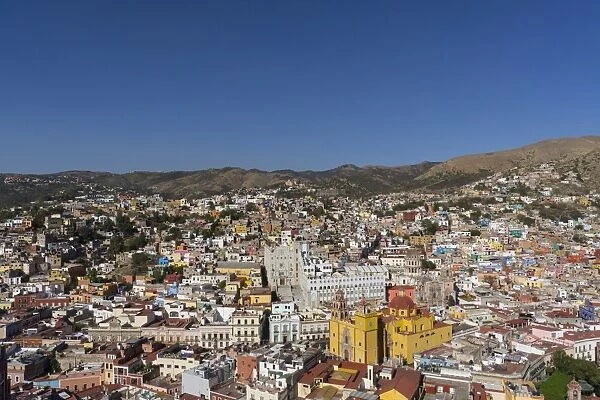 Town view from funicular, Guanajuato, UNESCO World Heritage Site, Mexico, North America