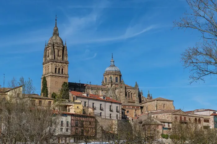 Framed Print : Town view from the Roman bridge, Salamanca, UNESCO World Heritage Site, Castile and Leon, Spain, Europe Framed Print : Town view from the Roman bridge, Salamanca, UNESCO World Heritage Site, Castile and Leon, Spain, Europe