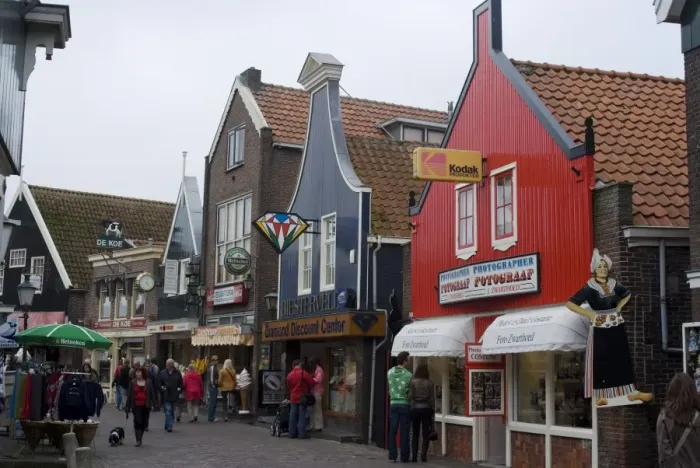 Framed Print : Town view, Volendam, Netherlands, Europe Framed Print : Town view, Volendam, Netherlands, Europe