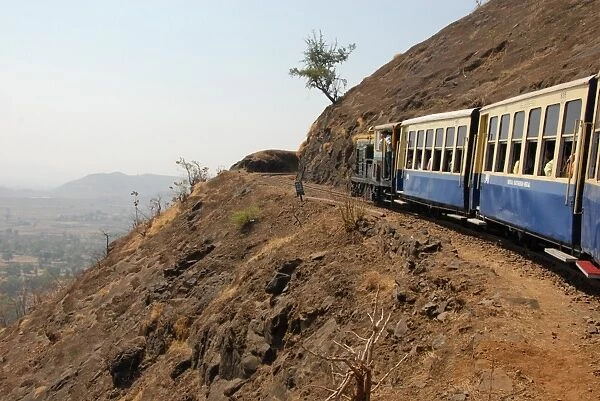 The toy train that climbs from Neral to the road-less Matheran plateau, Matheran, Maharashtra, India, Asia