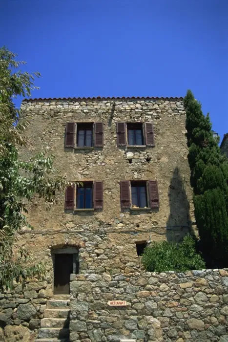 Framed Print : Traditional architecture, San Antonino, Balagne region, Corsica, France, Europe Framed Print : Traditional architecture, San Antonino, Balagne region, Corsica, France, Europe