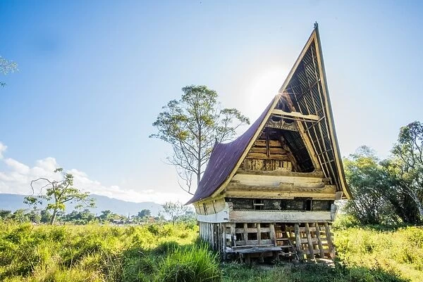 traditional Batak House in Lake Toba, Sumatra, Indonesia, Southeast Asia