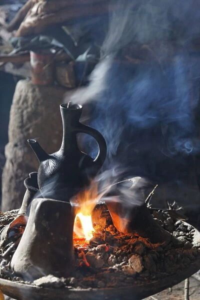 Traditional coffee ceremony in Ethiopia, Africa