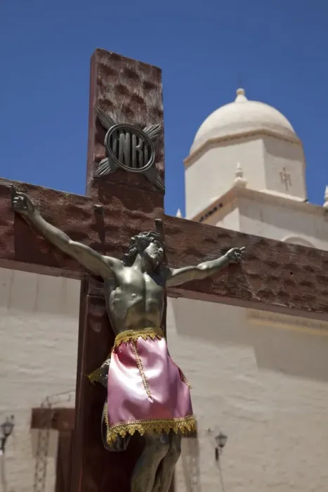 Framed Print : Traditional colonial church and crucifix in Humahuaca in Jujuy province in the Andes Framed Print : Traditional colonial church and crucifix in Humahuaca in Jujuy province in the Andes