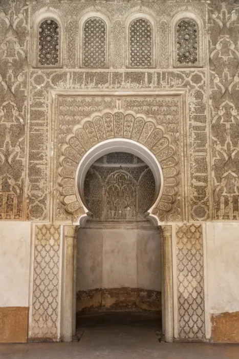 Framed Print : Traditional decorative plaster carving in the Ben Youssef Medersa, UNESCO World Heritage Site, Marrakech, Morocco, North Africa, Africa Framed Print : Traditional decorative plaster carving in the Ben Youssef Medersa, UNESCO World Heritage Site, Marrakech, Morocco, North Africa, Africa